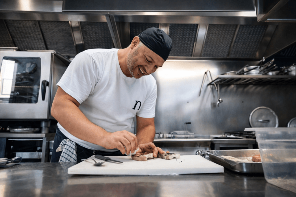 Luca Merendi in cucina