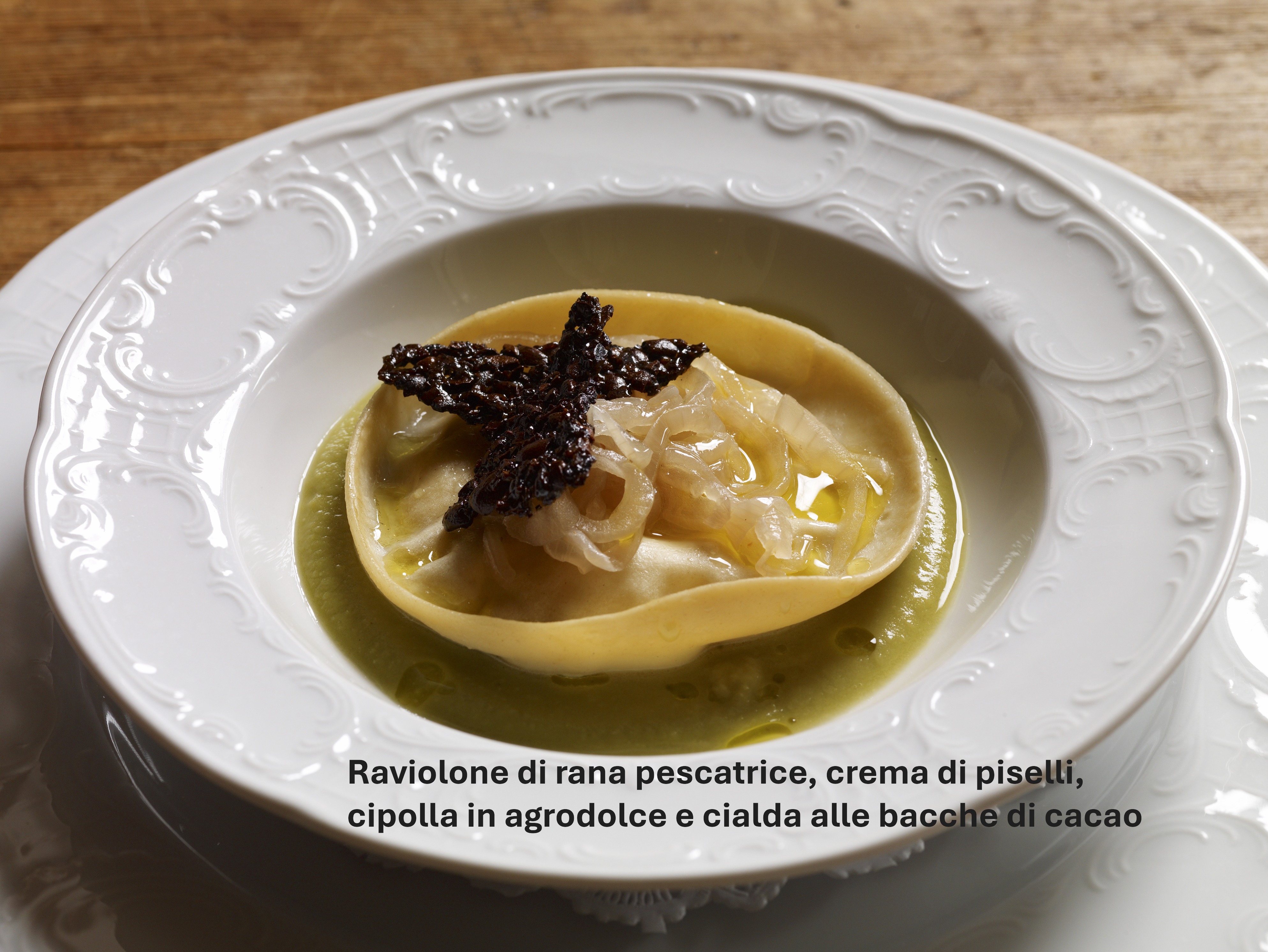 Raviolone di pescatrice
